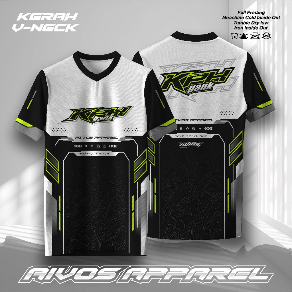 AIVOS APPAREL JERSEY RACING KPH SUPRA GANK UNISEKS PRIA WANITA - BAJU KAOS MOTOR MATIC STYLE KPH SUP