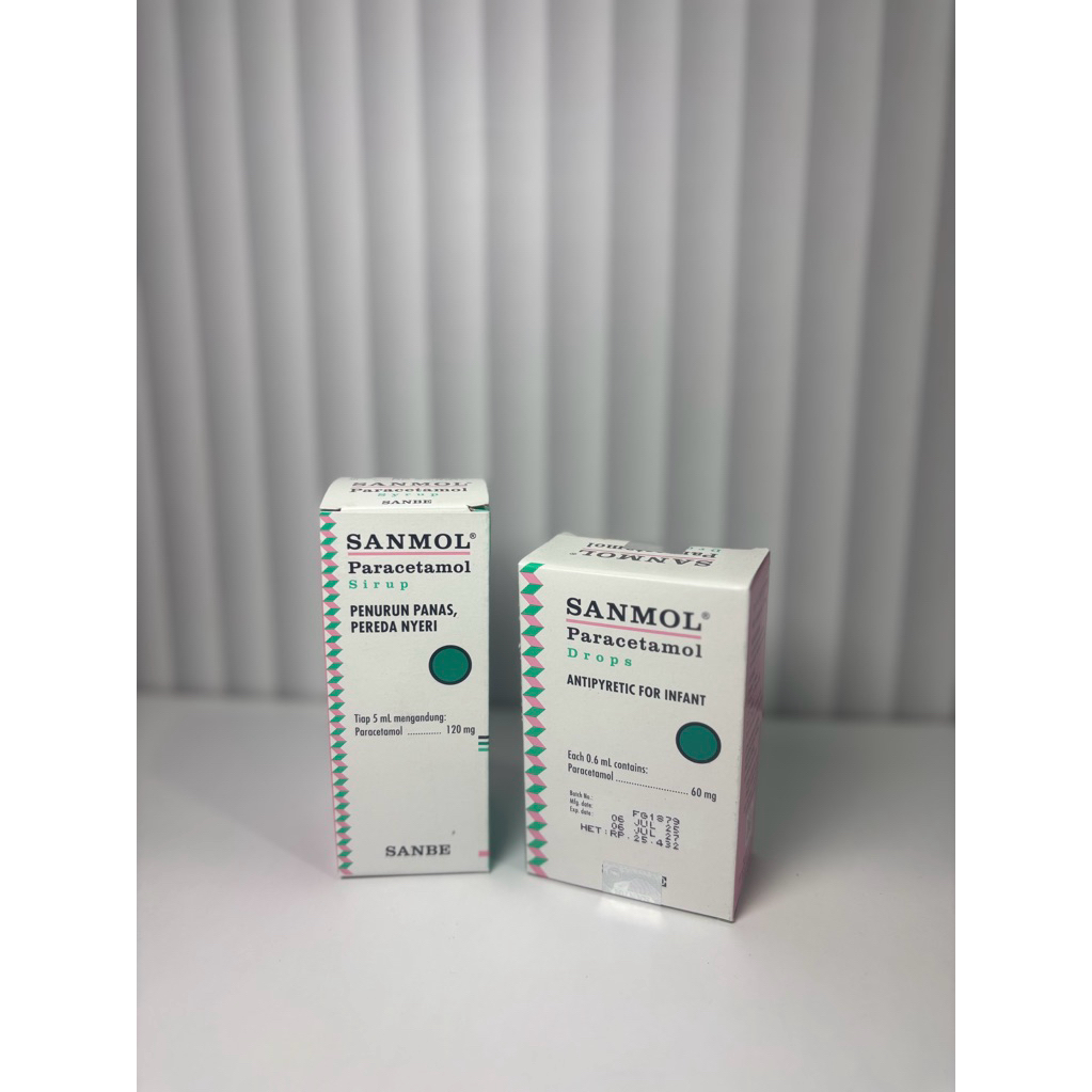 SANMOL SIRUP & SANMOL DROP – PEREDA DEMAM & NYERI UNTUK BAYI & ANAK