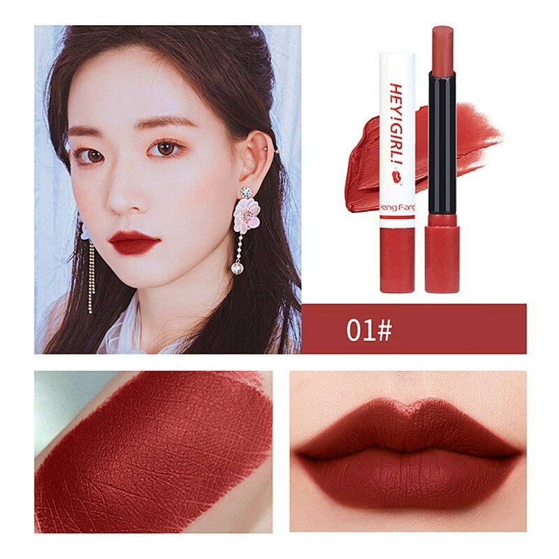 Lipstik Isi 4 PCS HEY GIRL Lipstik Mini Matte Tahan Air | Set Lipstik Korean Look Viral TikTok
