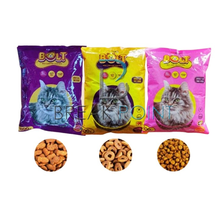 Makanan Kucing DRY Bolt fresh pack Tuna IKAN DAN SALMON Cat Food 800gr