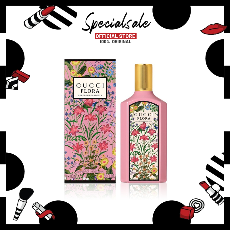 Parfum Wanita Gucci Flora Gorgeous Cardenia Pink FLOWER NEW Eau De Parfum EDP 100ml
