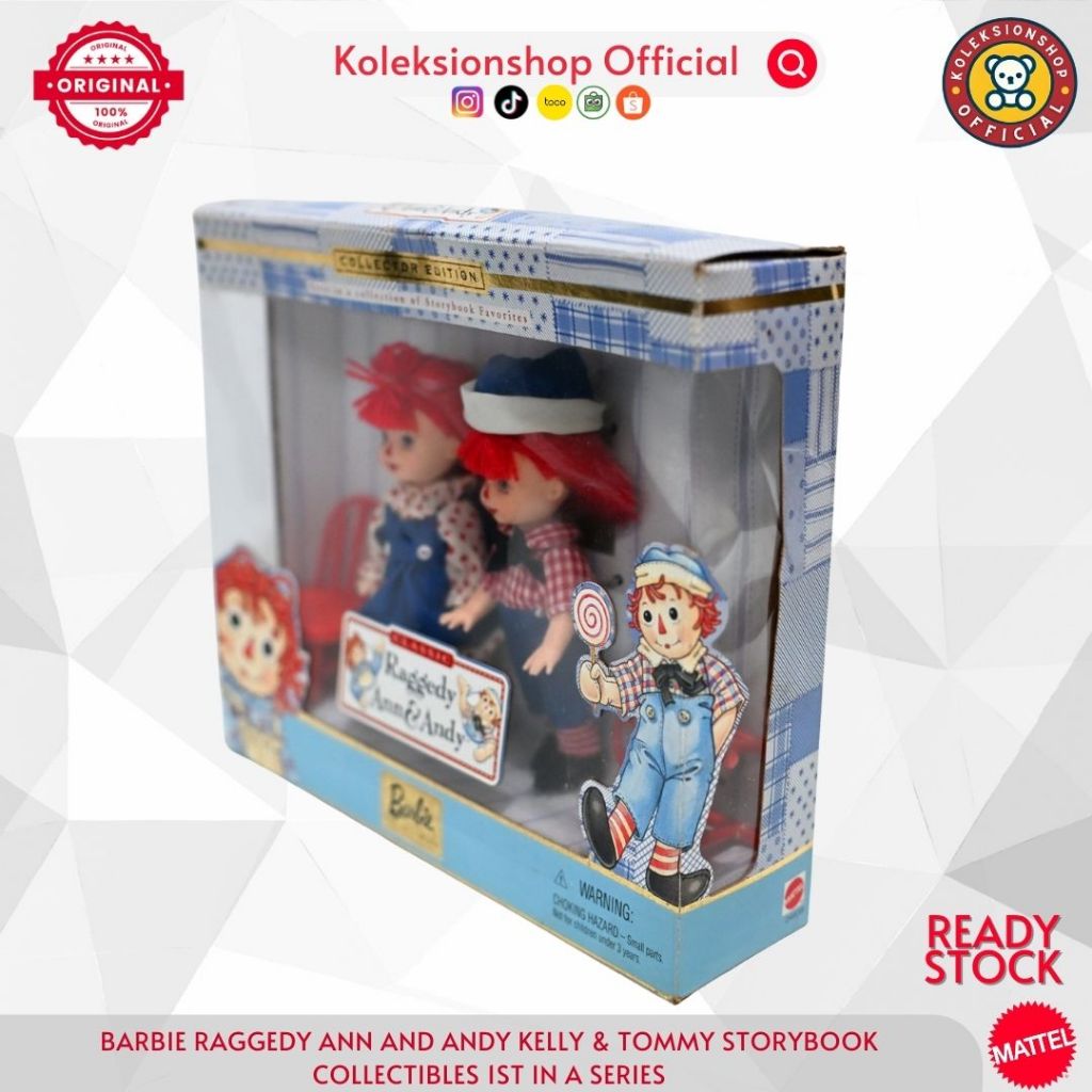 Barbie Raggedy Ann Andy Kelly And Tommy Storybook Collectibles