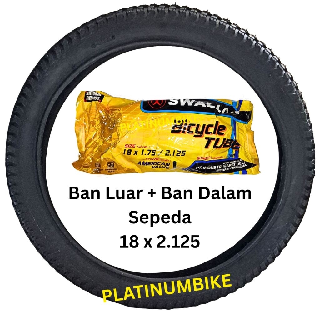 PAKET Ban Luar + Ban Dalam Sepeda 18 x 2.125 Sepeda Anak Mini BMX