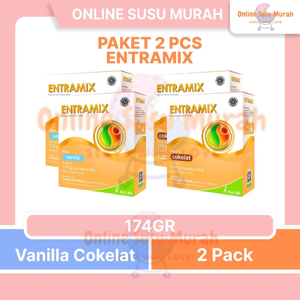 ENTRAMIX VANILA COKLAT PAKET 2 KOTAK 174GR SUSU DEWASA 174 GR SSKD