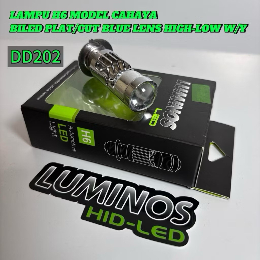 LUMINOS Lampu Depan Motor Bebek H6 Bifocus Lens Super Terang Led Putih Kuning LS1 LUMINOS