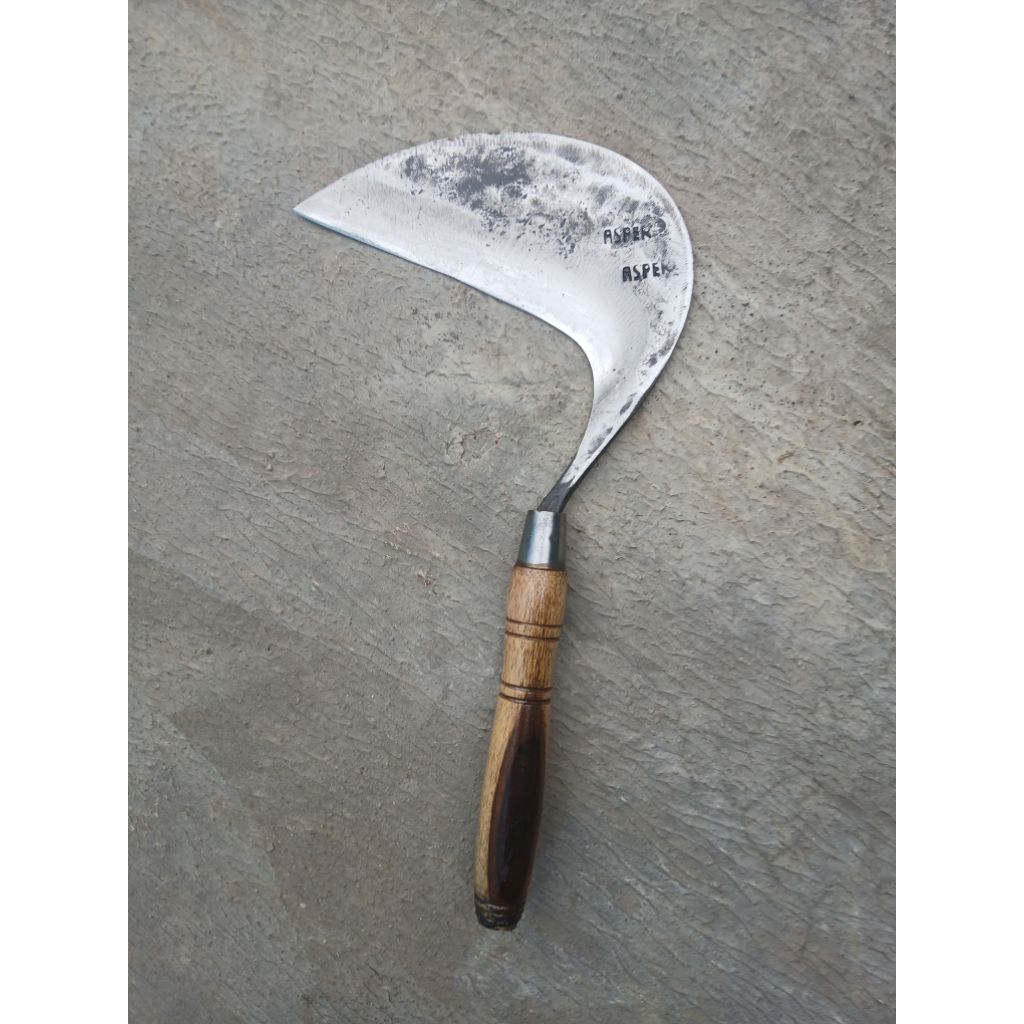 Arit Rumput Model Bandungan Cap Asper Super Tajam | Alat Panen Rumput Padi