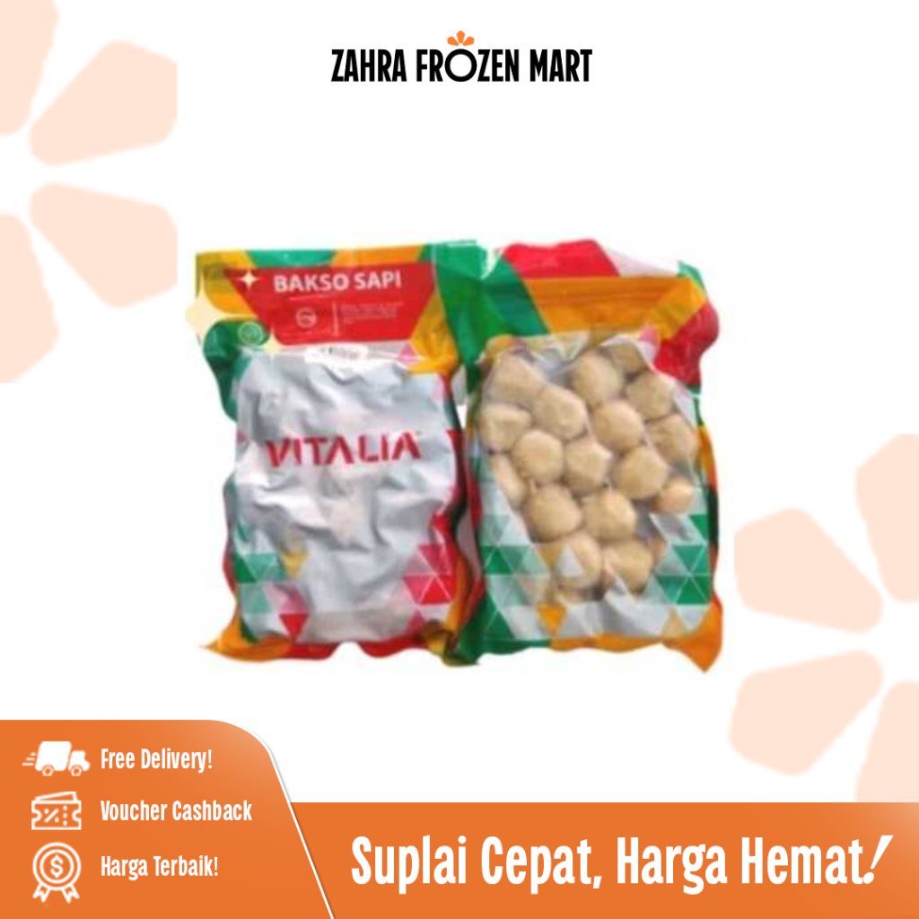 Vitalia Bakso Sapi 270gr - Zahra Frozen Mart