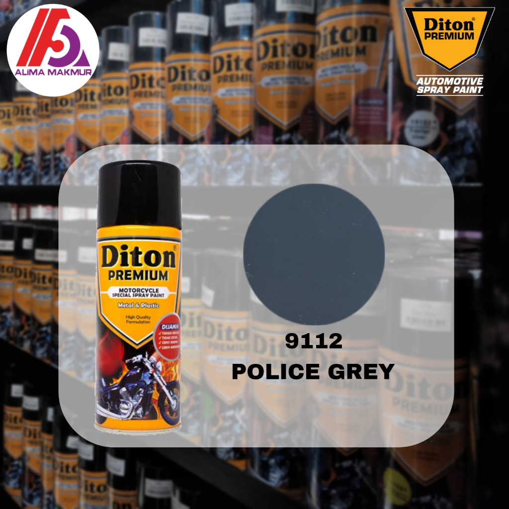 Diton Premium 9112 Police Grey 400cc / Diton Premium Grey / Cat Semprot Grey / Pilok Diton Premium A