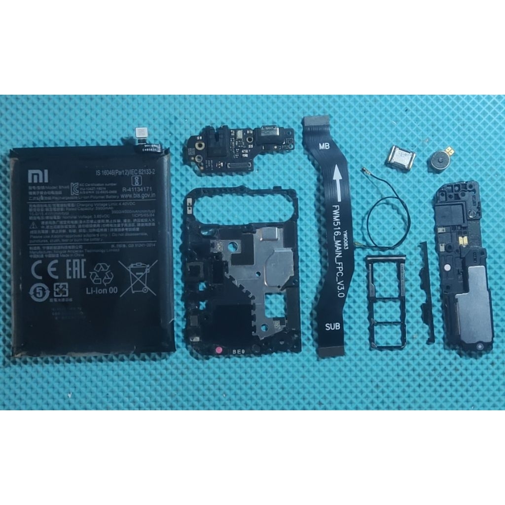 FX FLEXIBLE MB PCB CAS ANTENA SPEAKER SIM XIAOMI REDMI NOTE 8 ORI COPOTAN SECOND