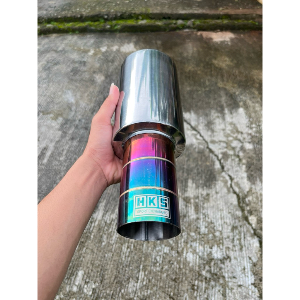 KNALPOT MOBIL JS RACING BIRU SUARA BASS BULAT