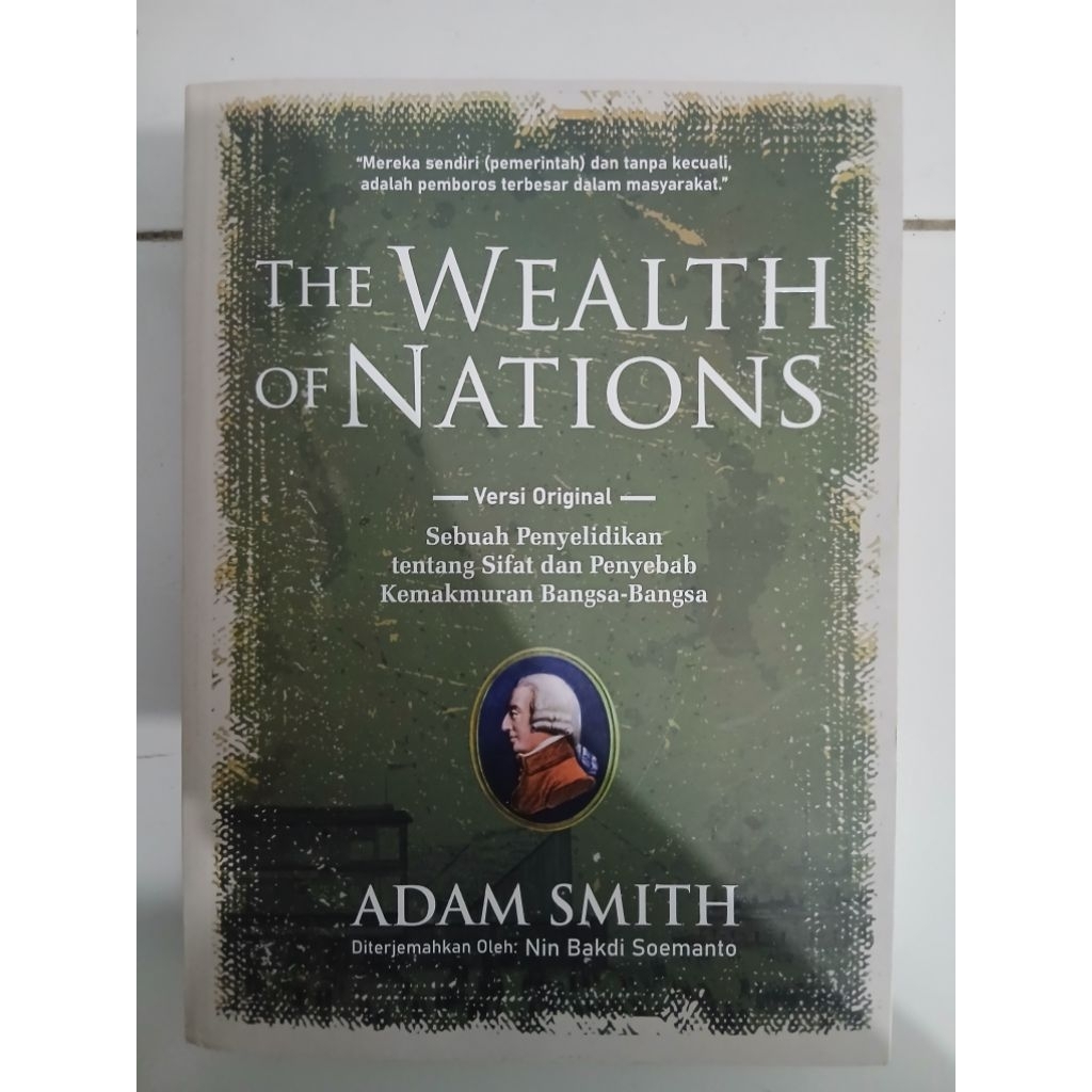 Buku The Wealth Of Nations ORIGINAL, Bahasa Indonesia
