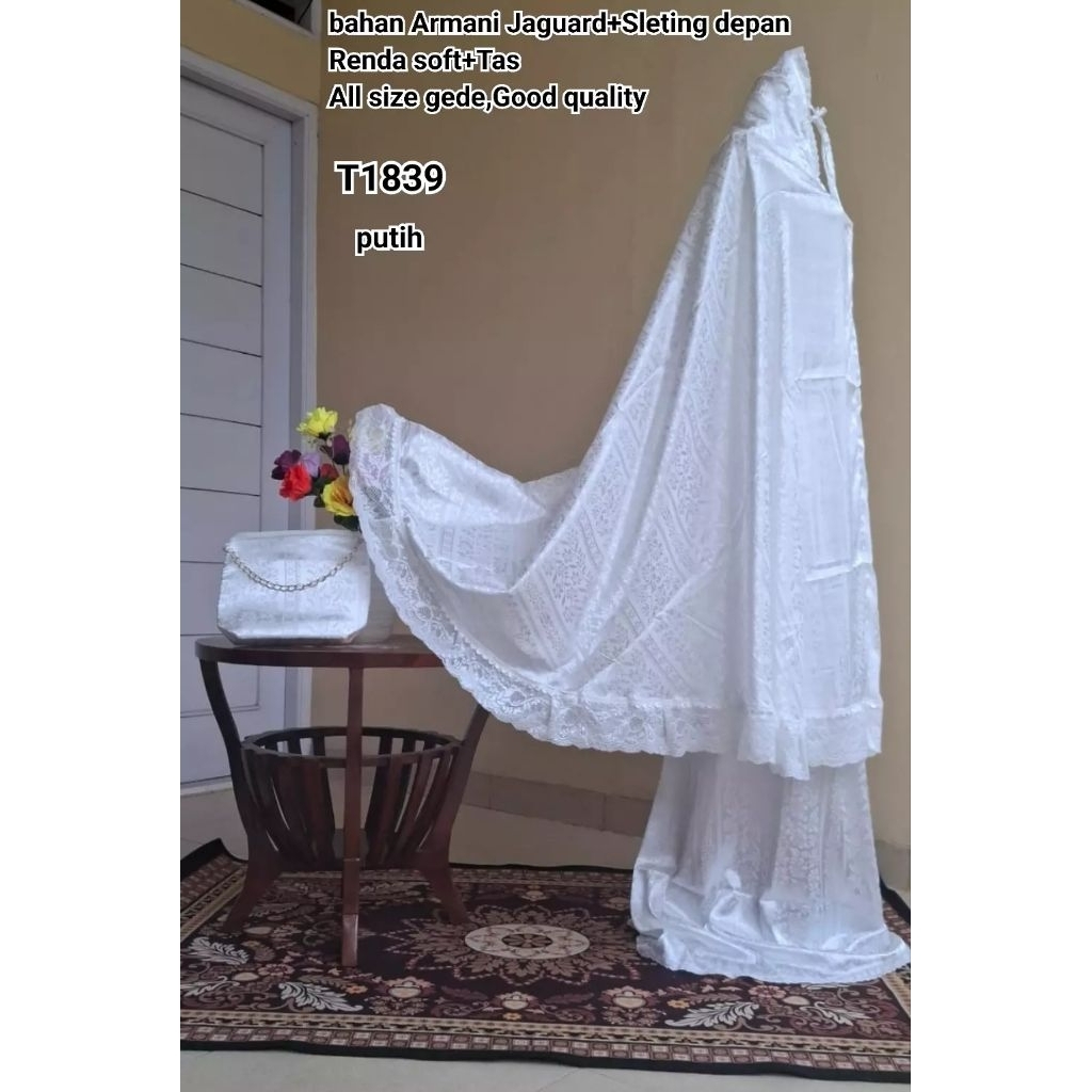 T1839#Ori mukena zalikha putih