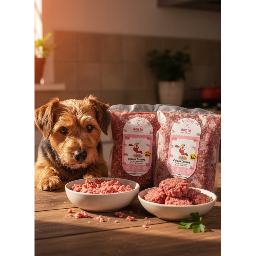 Raw food chicken creamy 1 kg & 500gr  //Dog.ta //makan anjing dan kucing // raw food anjing dan kuci