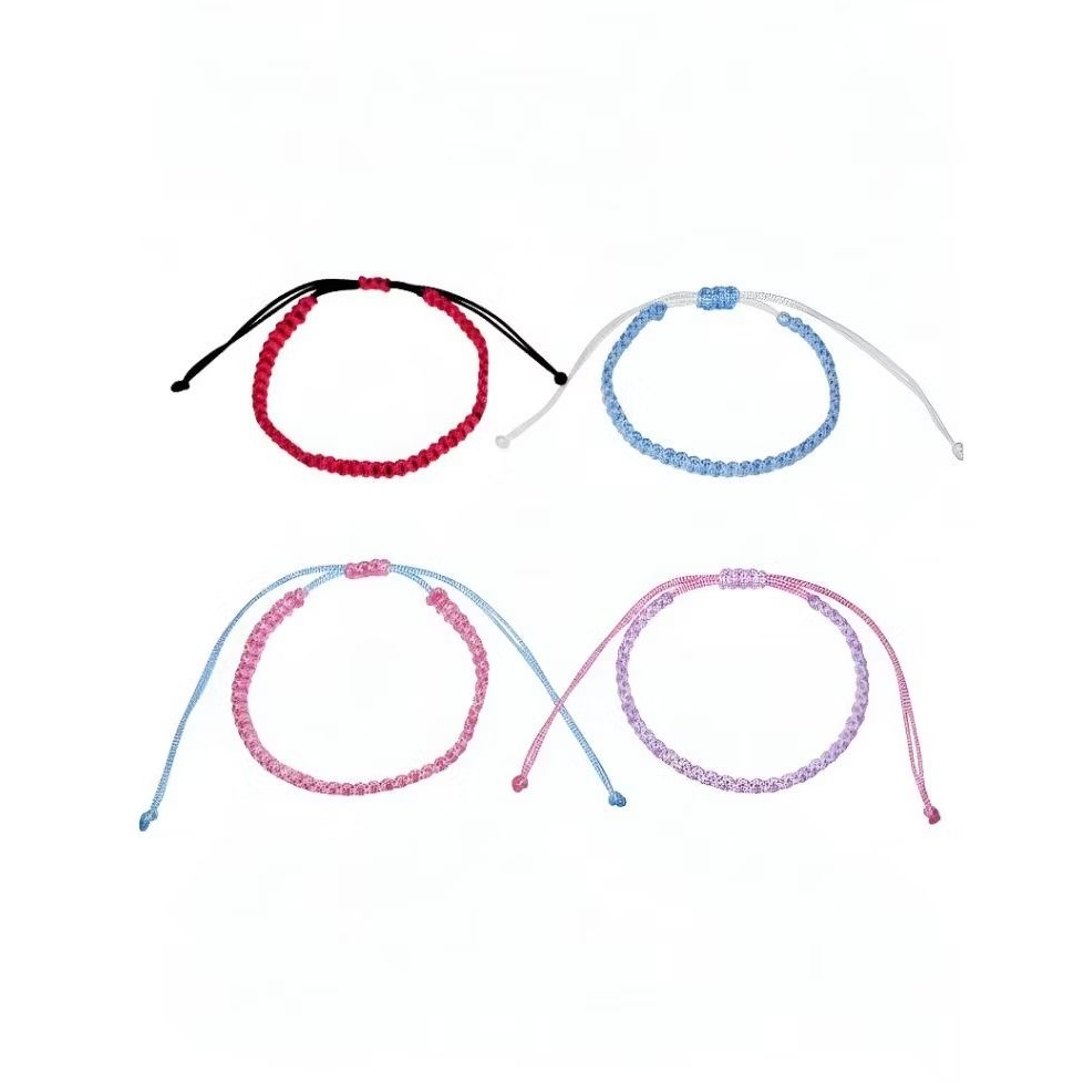 Gelang Tali Rajut Dua Warna / Gelang Tali Serut