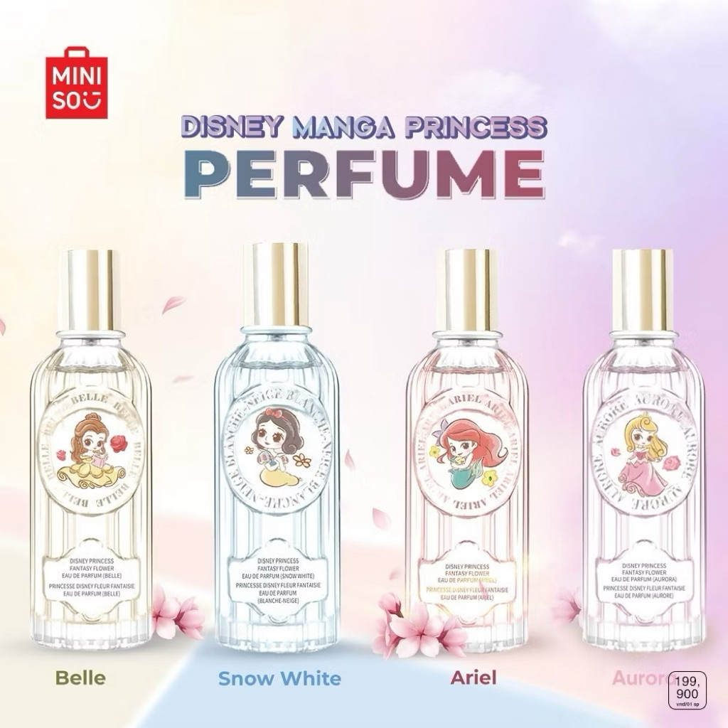 Miniso x Disney Princess Parfum Wanita EDP Perfum Fantasy Flower Eau de Parfum 60ml