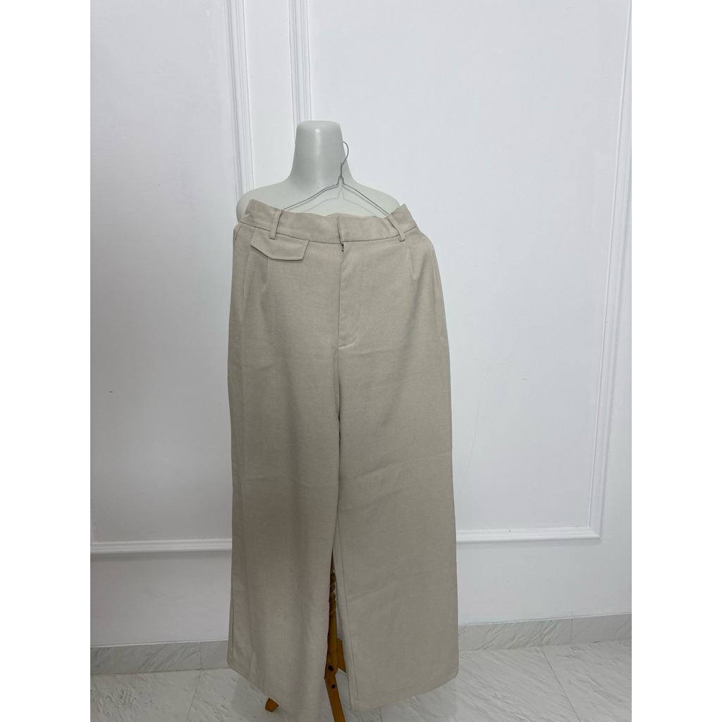 celana kulot wanita cream