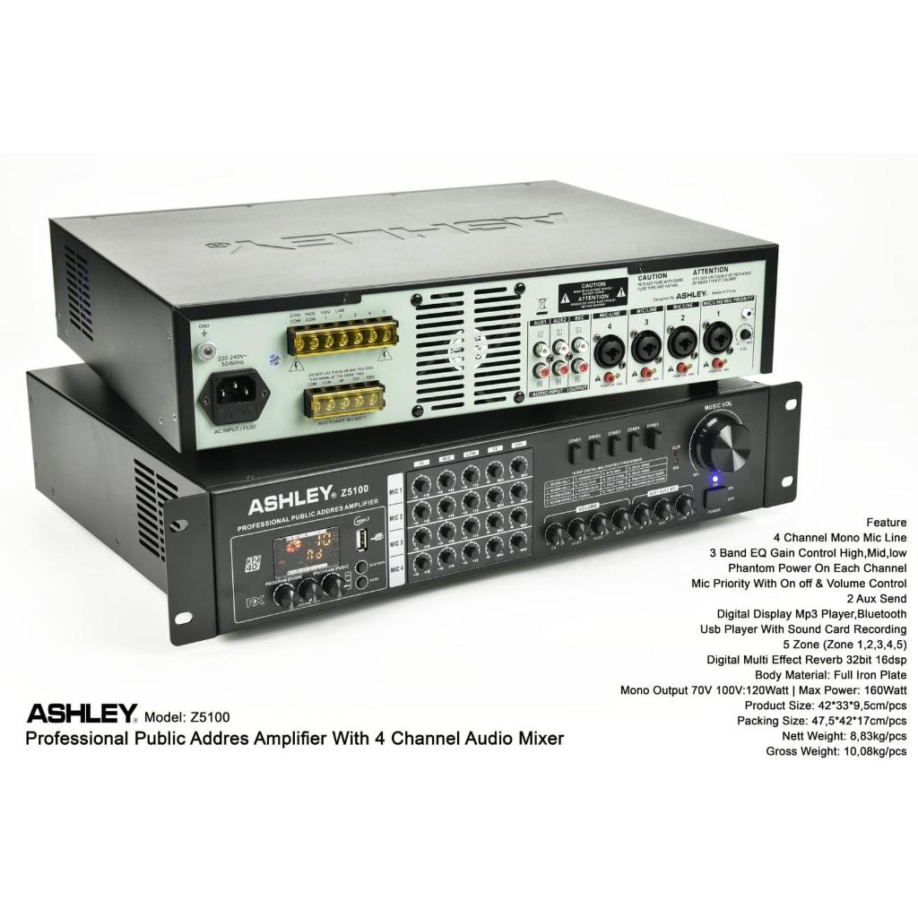Ashley Power Amplifier Z5100 Power Amplifier Mixer Original