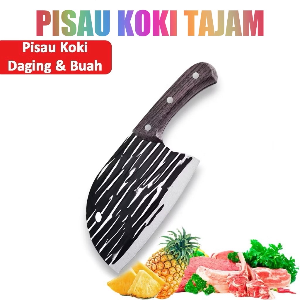 ASM PISAU KOKI JEPANG SUPER TAJAM STAINLESS STEEL / PISAU POTONG DAGING SAYUR IKAN / PISAU DAPUR JUM