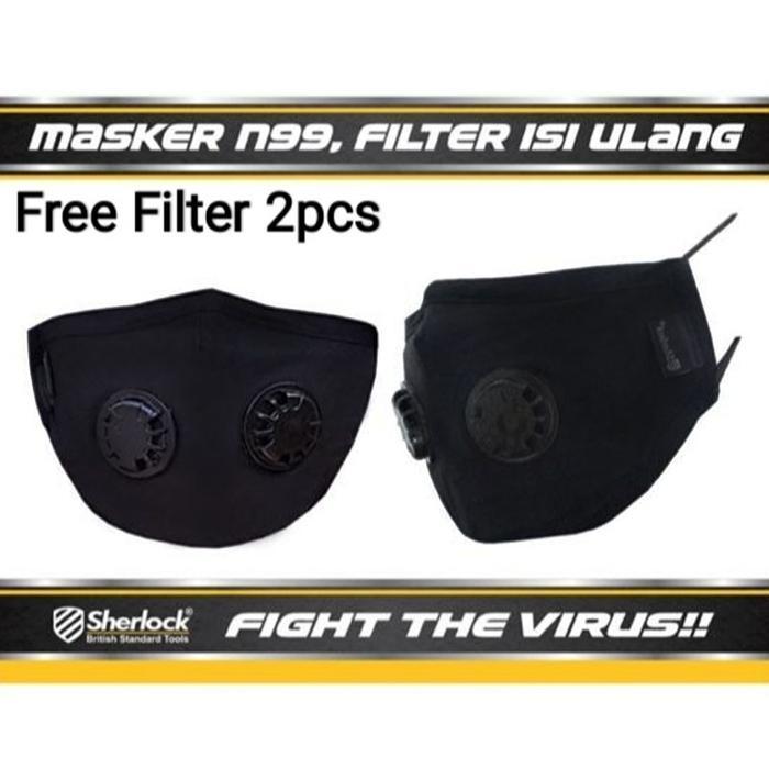 masker motor N99 Double Carbon Filter