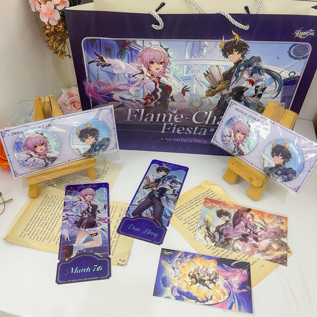 OFFICIAL Ready Stock Honkai Star Rail HSR Flame Chase Fiesta Pop Up Event Shanghai Dan Heng PT Evern