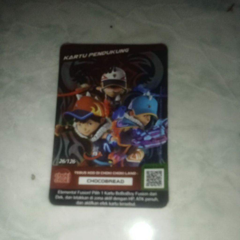 kartu choki-choki BoBoiBoy kartu pendukung BoBoiBoy Supra, Boboiboy geleciar, BoBoiBoy frost fire
