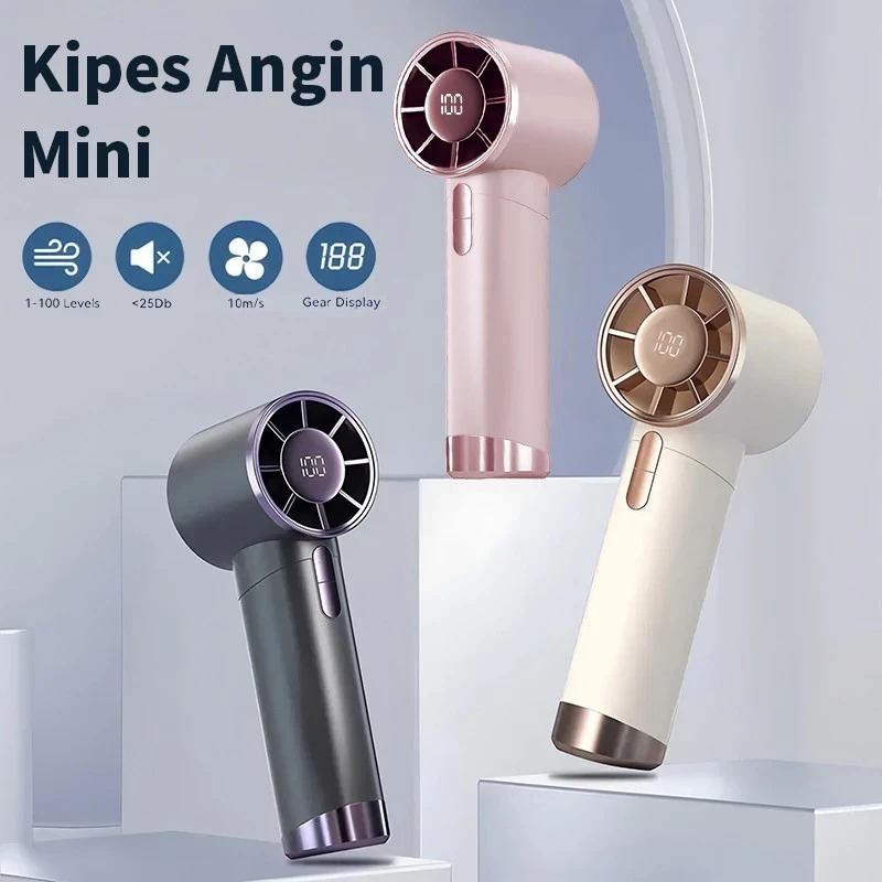 (RSY) NO BOX Kipas Strong Wind 100 Gear Wind Speed Kipas Angin Digital Display Adjustable Turbo Kipa