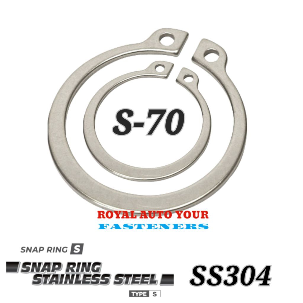 SS304 SNAP RING STAINLESS S70 EXTERNAL CIRCLIP - SNAPRING AS 70MM