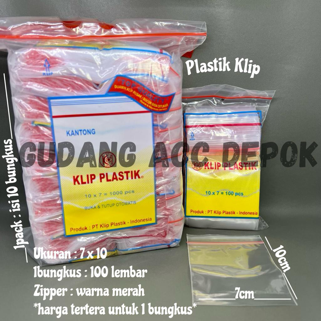 (ISI 100LEMBAR) PE KLIP PLASTIK 7x10 CM | PP KLIP BLUKING 7x10CM