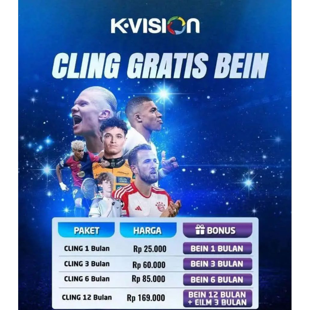 Paket Cling K-Vision Gardiner GOL 3 Bulan (90 Hari)