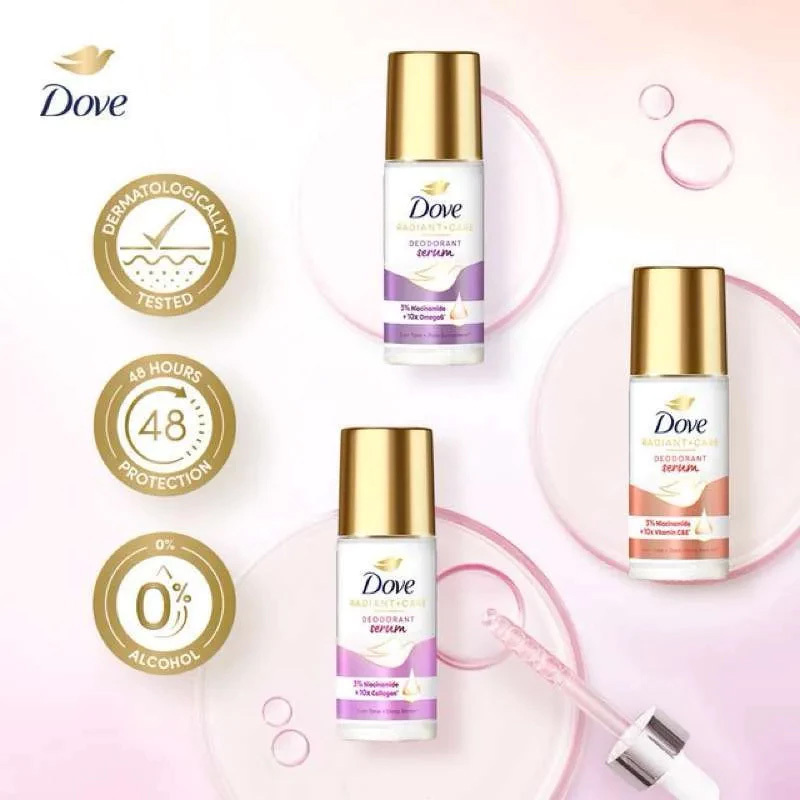 Dove Deodorant Serum /  Dove Radiant + Care Deodorant Serum 45ml (BELING)