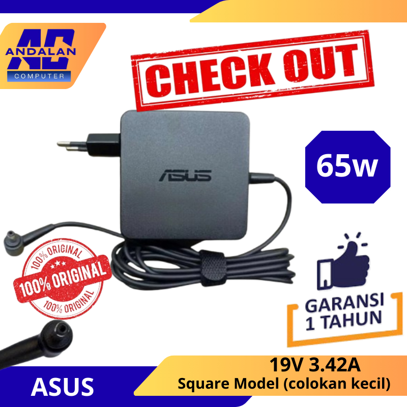Adaptor Charger Laptop Asus Vivobook 14 15 Series 19V 3.42A 65Watt Adaptor Laptop Zenbook X