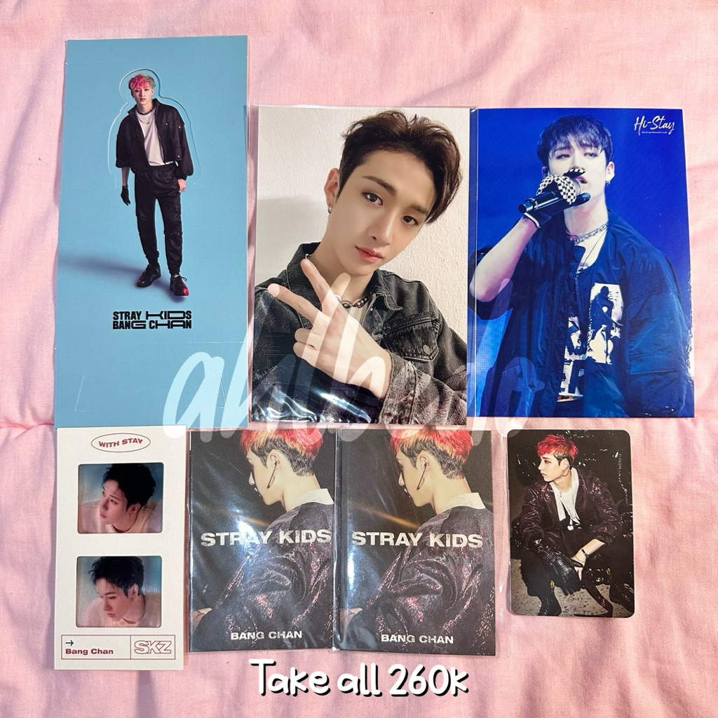 stray kids bangchan changbin set photocards postcard standee polaroid go live in life