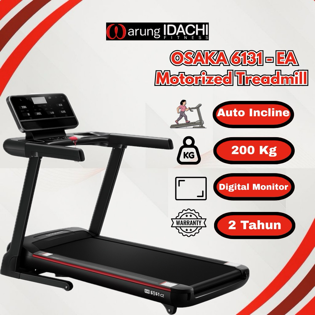 Treadmill Elektrik Alat Fitness Osaka 6131 - EA - IDACHI