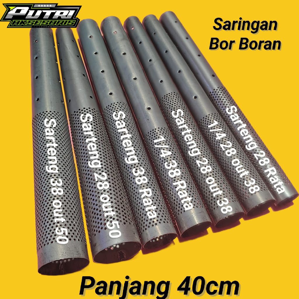 Saringan bor 4x4 knalpot Racing inlet 38 out 50, 28 out 38, 38 rata, 28 rata panjang 40cm Copy TZM C