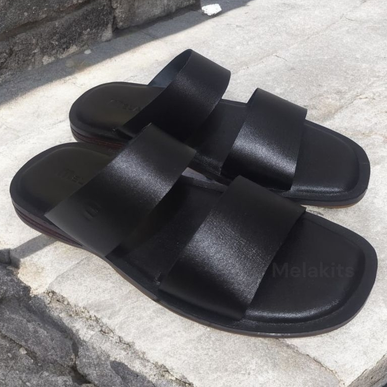 Sandal Slop Pria Sandal Pria Keren Kulit Asli Sandal Casual Pria