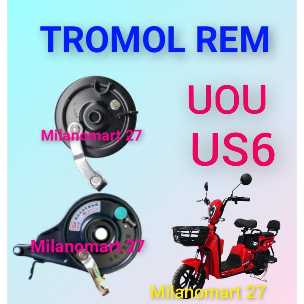 tromol rem sepeda listrik uou US6 rumah kampas rem sepeda listrik uou us6
