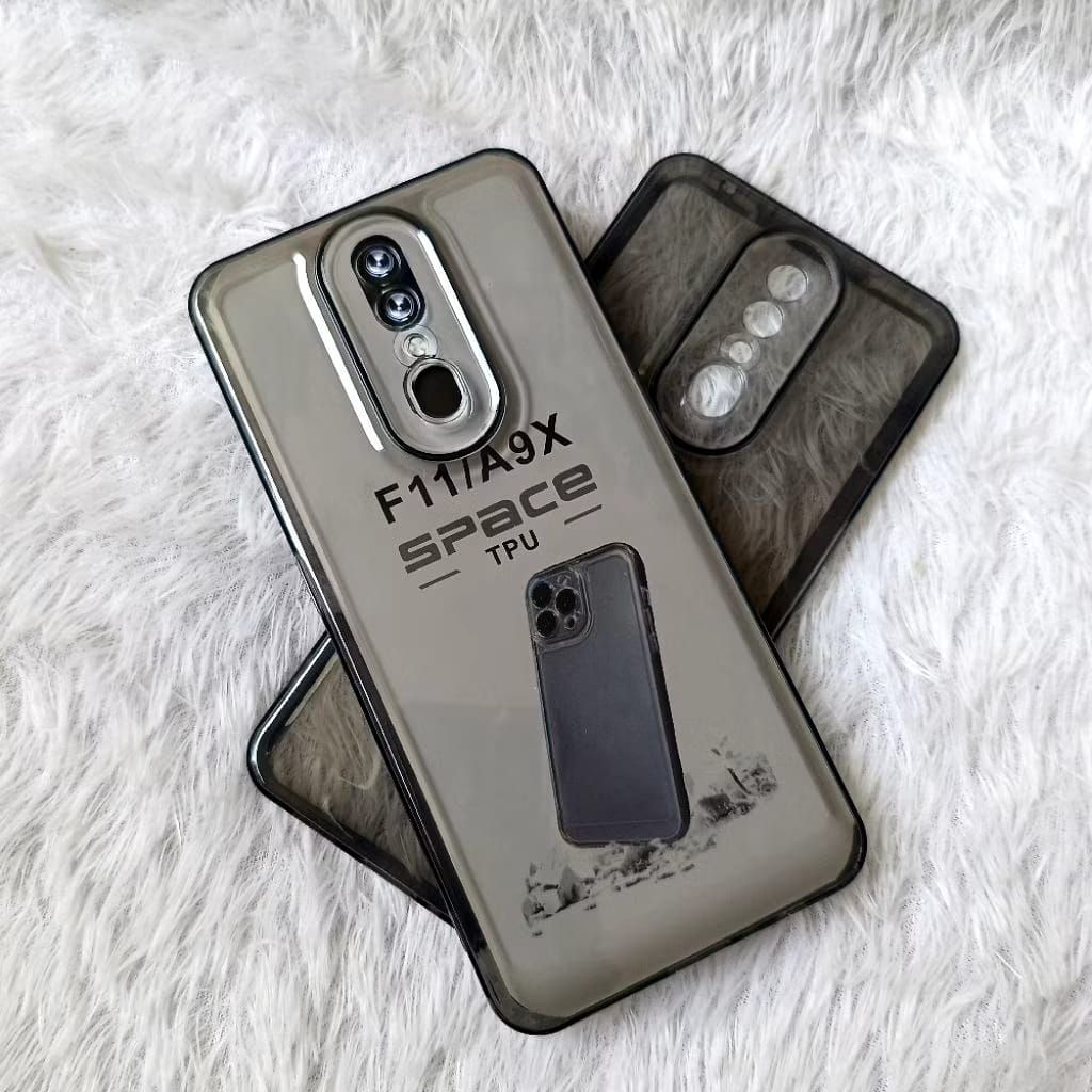 CASE CLEAR BLACK OPPO F11 PRO A9X F11 CASE BENING HITAM
