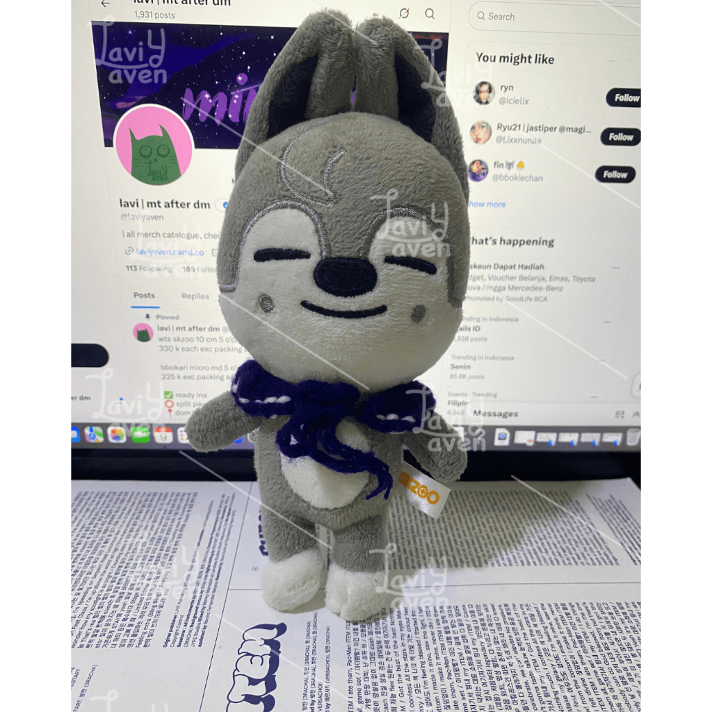 Skzoo Wolfchan 15 cm Plush Fanmeeting MS Magic School Preloved No Tag