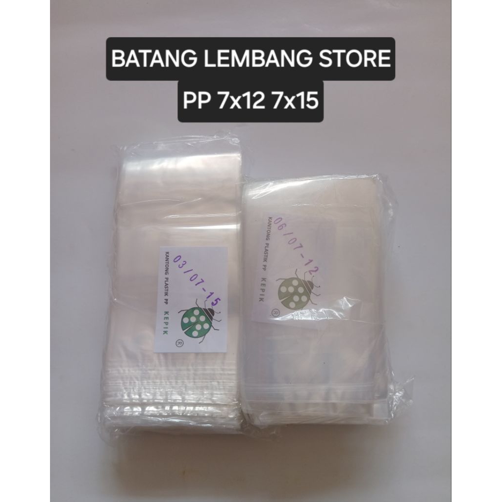 Plastik PP Bening KEPIK Ukuran 7x12 7x15
