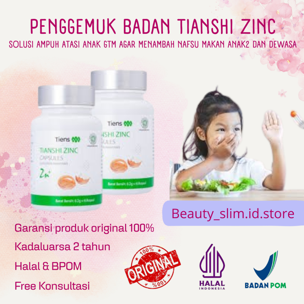 Tiens zinc vitamin penambah nafsu makan anak tiens zinc penggemuk badan tiens zinc booster tiens zin