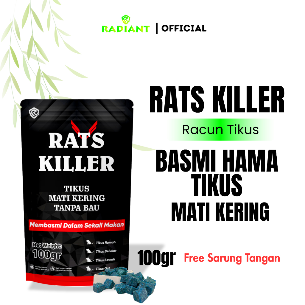 RatKiller Rat Killer Racun Tikus Mati Kering Tanpa Bau / Umpan Pembasmi Tikus