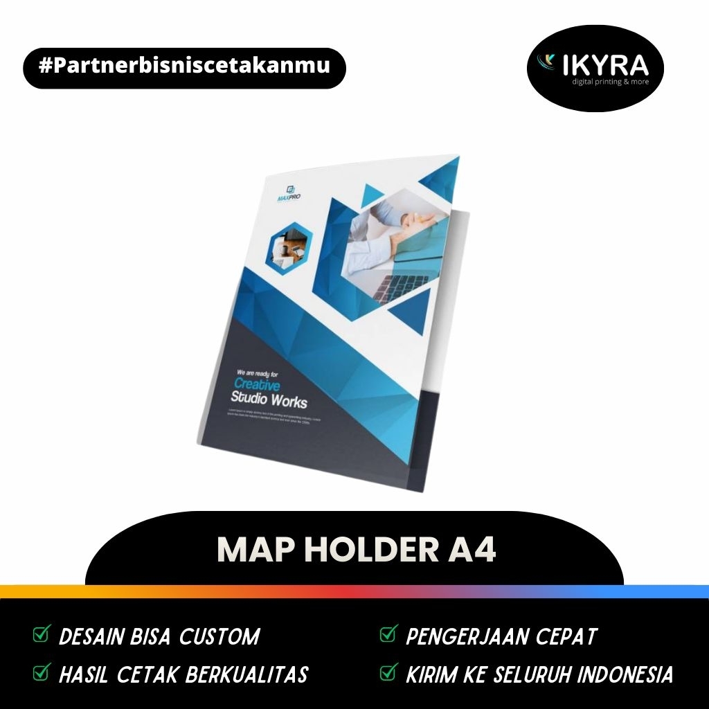 Map Holder A4 Custom Desain 260gsm | Cetak Nama Logo | Map Art Carton