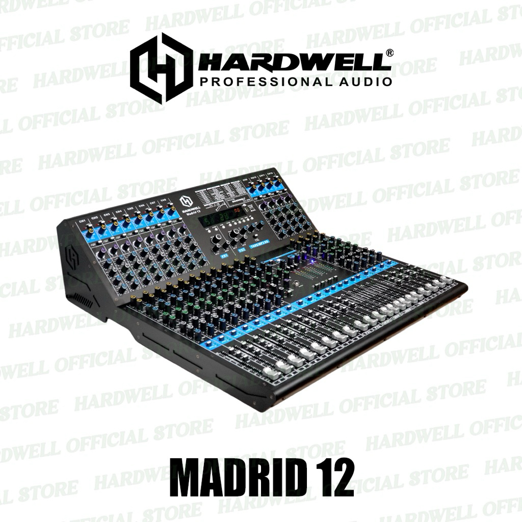 Mixer Hardwell 12 Channel MADRID 12 Original Analod Mixer 12 Channel Hardwell Double Effect 199 DSP