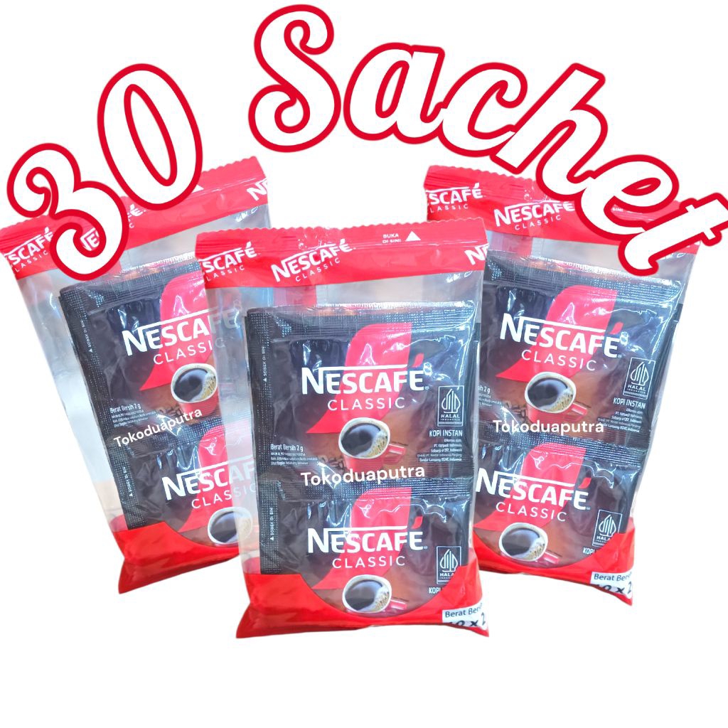 Kopi Nescafe Classic 2 Gr X 30 Sachet / Nescafe Classic bubuk 2 gr /Nescafe Classic Sachet 2 gr