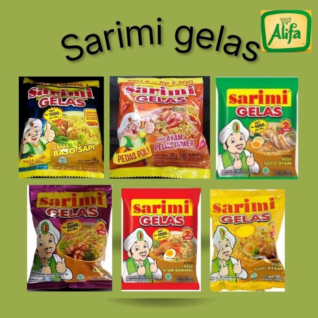 Sarimi gelas mie instan mini 1 renceng