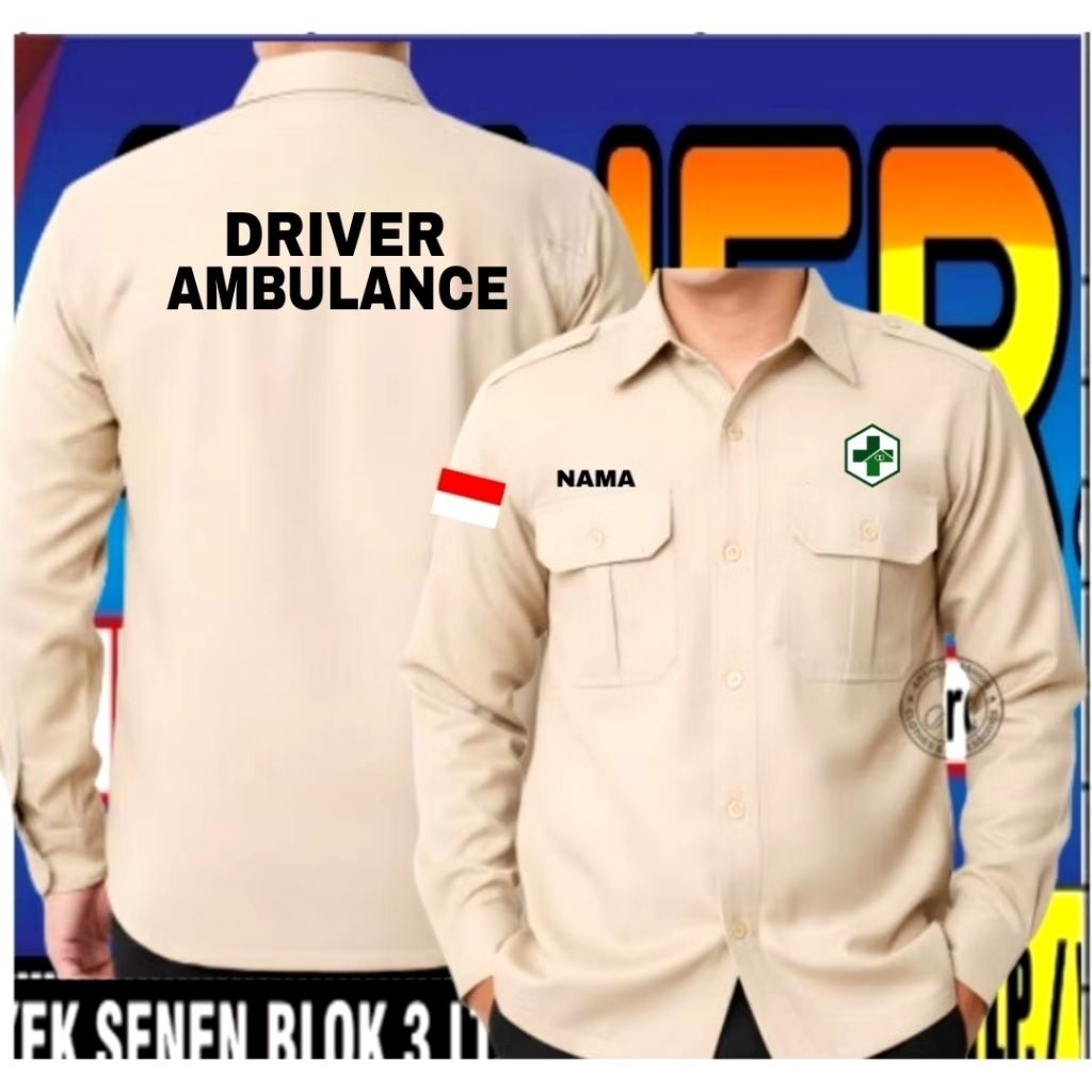 Kemeja driver ambulance baju driver ambulance seragam driver ambulance Pdh driver ambulance kemeja k