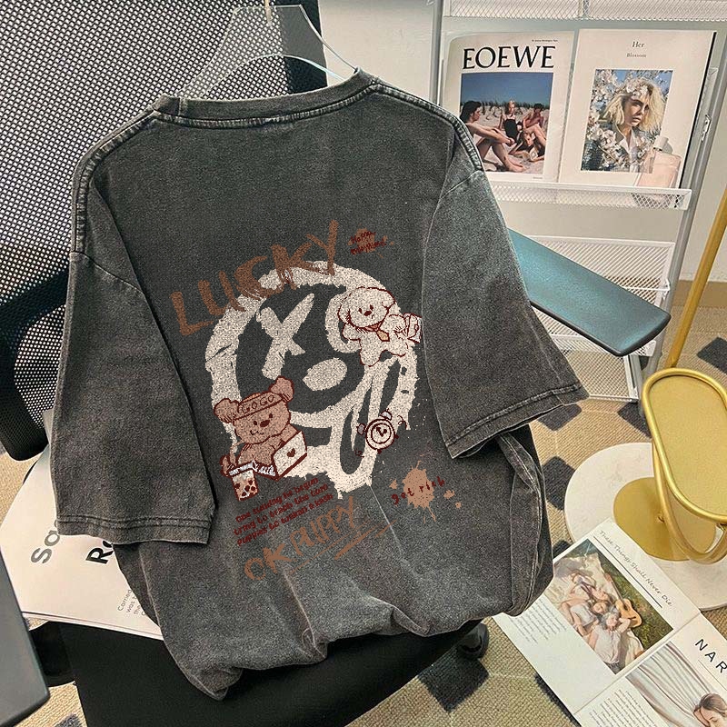 Marlacoeur Motif cetak beruang lucu | Kaos Cowok Distro Original 100%  | Kaos Pria Premium Tebal | K