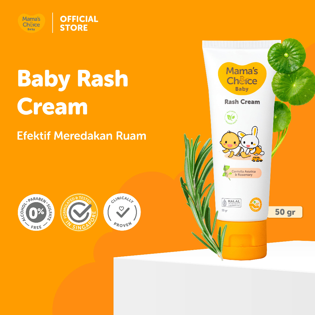 Baby Diaper Cream | Rash Cream Mama's Choice - Krim untuk meredakan biang keringat, ruam popok, ruam