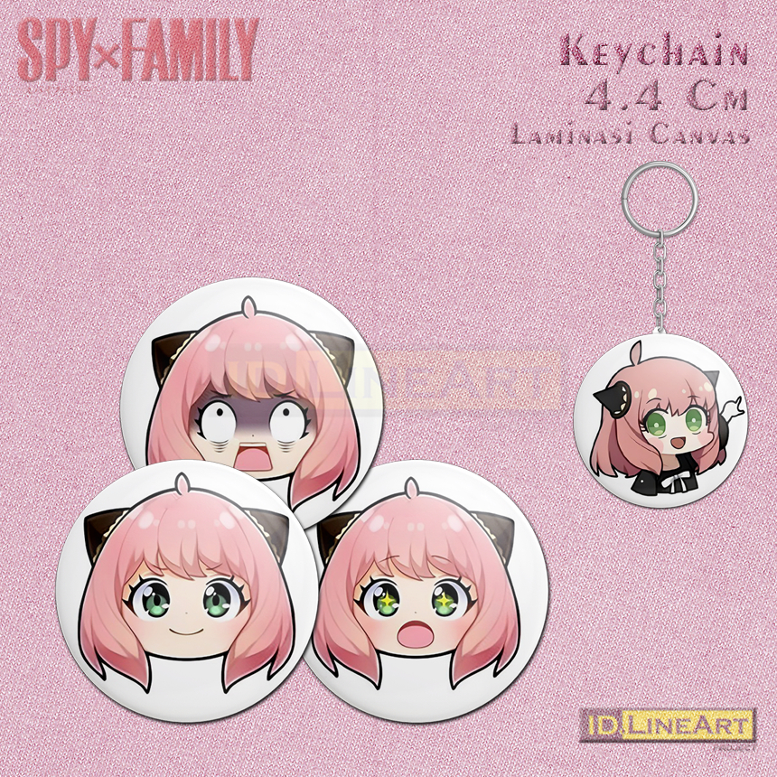 Gantungan Kunci ANIME ANYA FORGER SPY X FAMILY Keychain Ganci Pin
