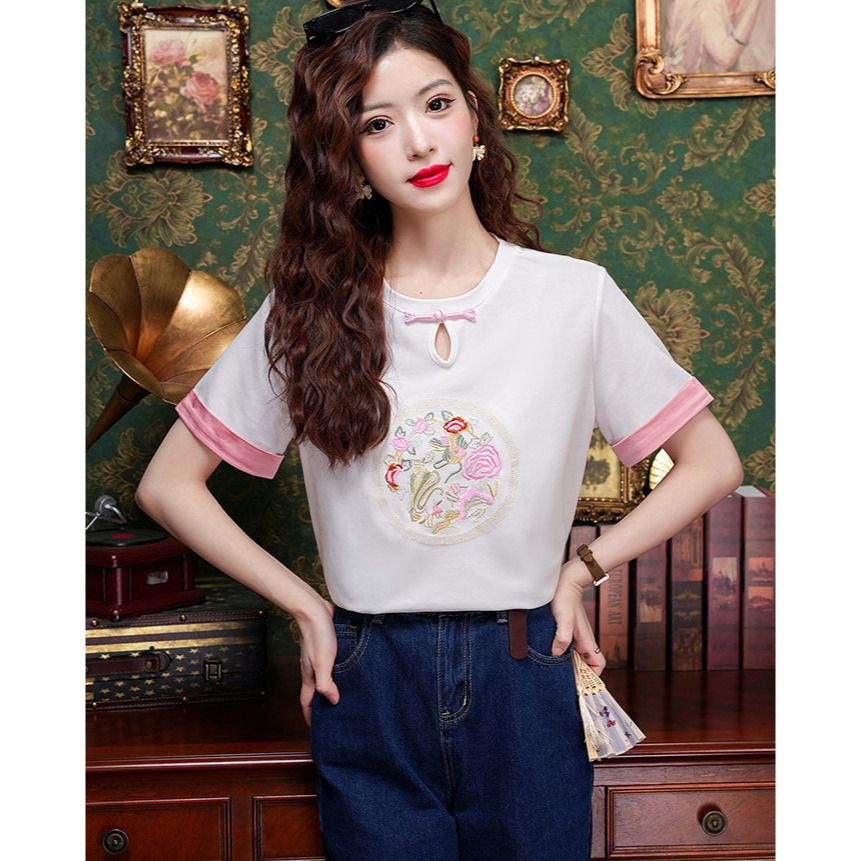 atasan cheongsam wanita korea import T8905